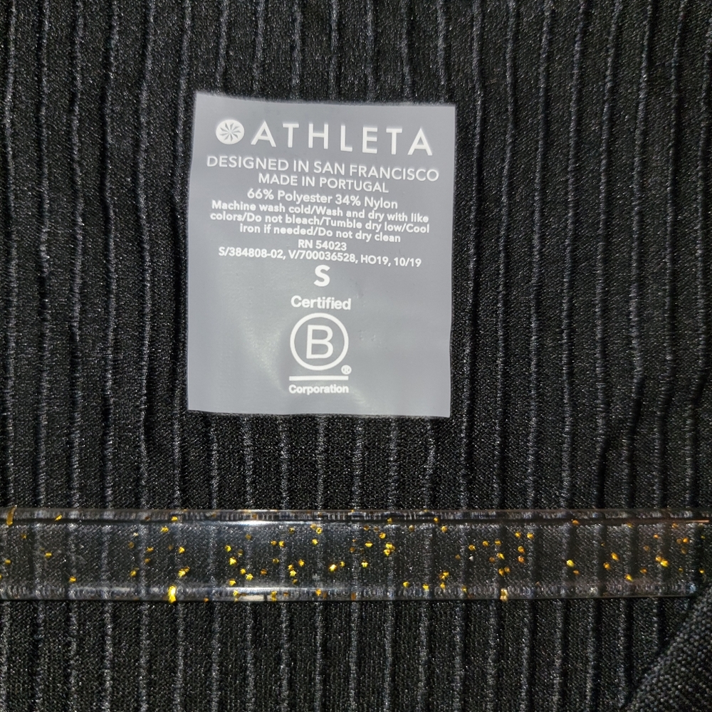 Athleta Black Ribbed Tank - Picture 3 of 4